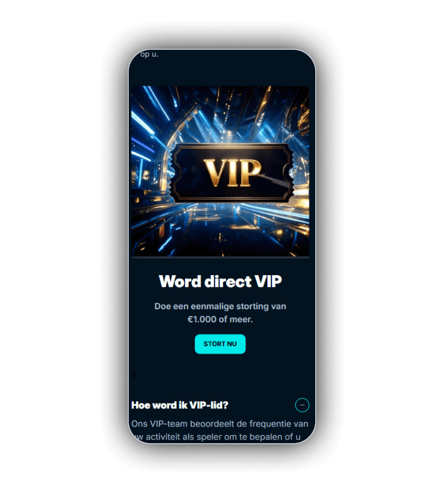Het VIP scherm van GambleGorilla Casino met het 25 procent cashback aanbod en de reload ladders
